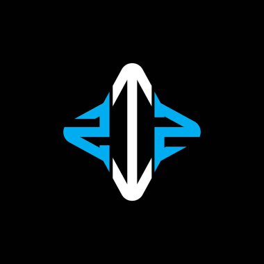 Vektör grafikli ZinZ harf logosu yaratıcı tasarımı