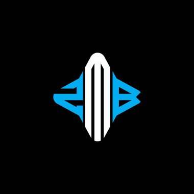 Vektör grafikli ZMB harf logosu yaratıcı tasarımı