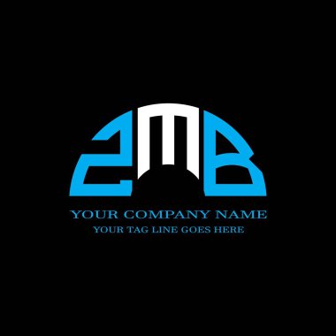 Vektör grafikli ZMB harf logosu yaratıcı tasarımı