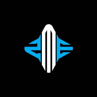 Vektör grafikli ZME harf logosu yaratıcı tasarımı