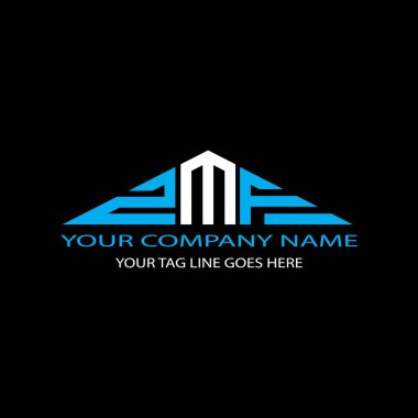 Vektör grafikli ZMF harf logosu yaratıcı tasarımı