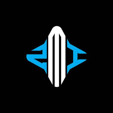 Vektör grafikli ZMI harf logosu yaratıcı tasarımı