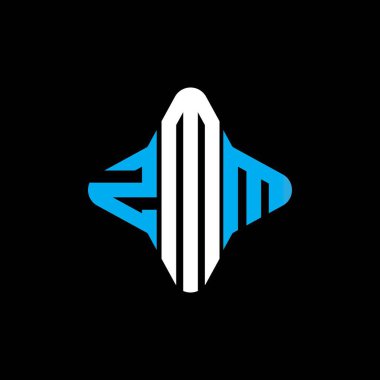 Vektör grafikli ZMM harf logosu yaratıcı tasarımı