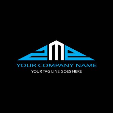 Vektör grafikli ZMP harf logosu yaratıcı tasarımı
