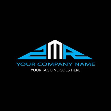 Vektör grafikli ZMR harf logosu yaratıcı tasarımı