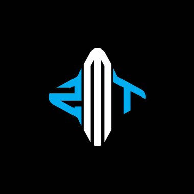 Vektör grafikli ZMT harf logosu yaratıcı tasarımı