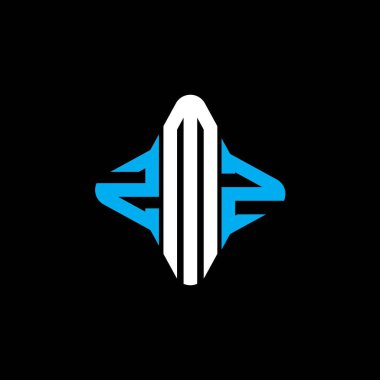 Vektör grafikli ZMZ harf logosu yaratıcı tasarımı