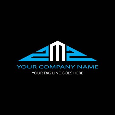 Vektör grafikli ZMZ harf logosu yaratıcı tasarımı