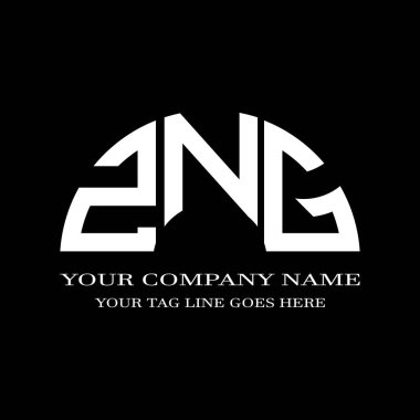 Vektör grafikli ZNG harf logosu yaratıcı tasarımı