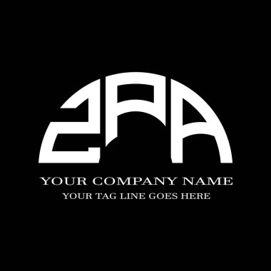 Vektör grafikli ZPA harf logosu yaratıcı tasarımı