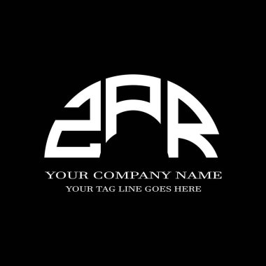 Vektör grafikli ZPR harf logosu yaratıcı tasarımı