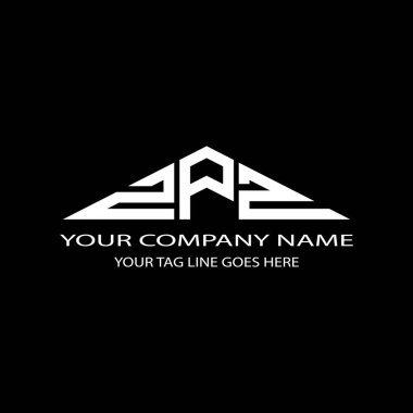 Vektör grafikli ZPZ harf logosu yaratıcı tasarımı