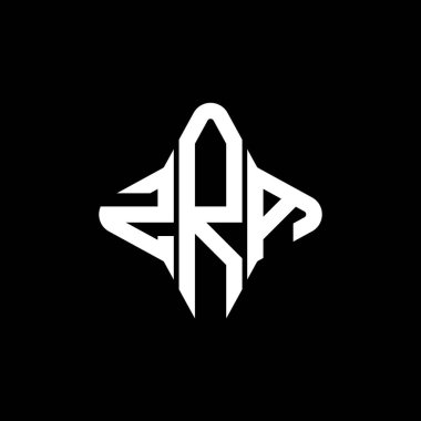 Vektör grafikli ZRA harf logosu yaratıcı tasarımı