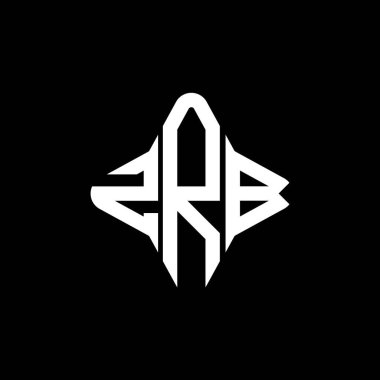 Vektör grafikli ZRB harf logosu yaratıcı tasarımı