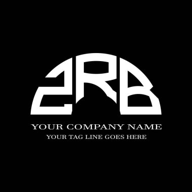 Vektör grafikli ZRB harf logosu yaratıcı tasarımı