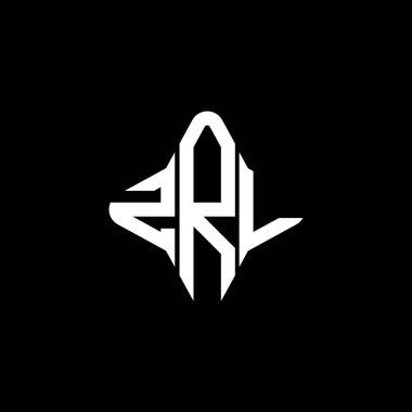 Vektör grafikli ZRL harf logosu yaratıcı tasarımı