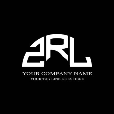 Vektör grafikli ZRL harf logosu yaratıcı tasarımı