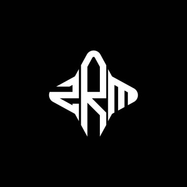 Vektör grafikli ZRM harf logosu yaratıcı tasarımı