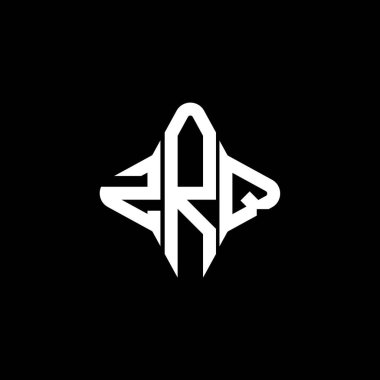 Vektör grafikli ZRQ harf logosu yaratıcı tasarımı