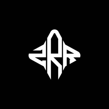 Vektör grafikli ZRR harf logosu yaratıcı tasarımı
