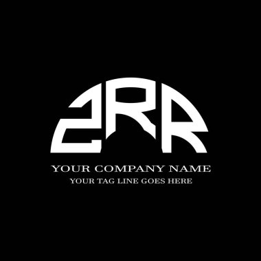 Vektör grafikli ZRR harf logosu yaratıcı tasarımı