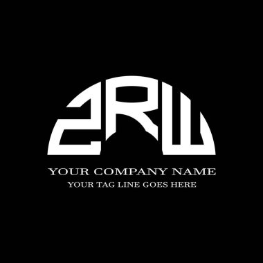 Vektör grafikli ZRW harf logosu yaratıcı tasarımı
