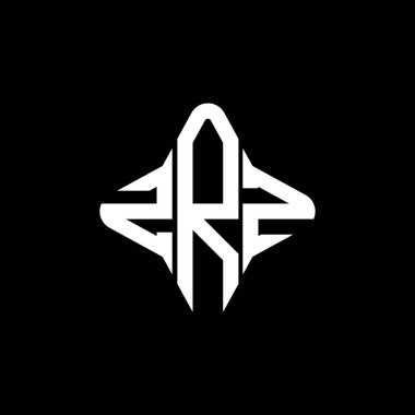Vektör grafikli ZRZ harf logosu yaratıcı tasarımı
