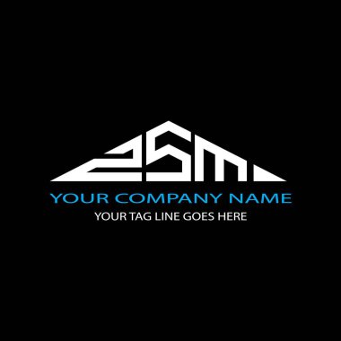 Vektör grafikli ZSM harf logosu yaratıcı tasarımı
