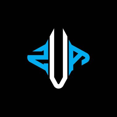 ZUA harf logosu vektör grafikli yaratıcı tasarım