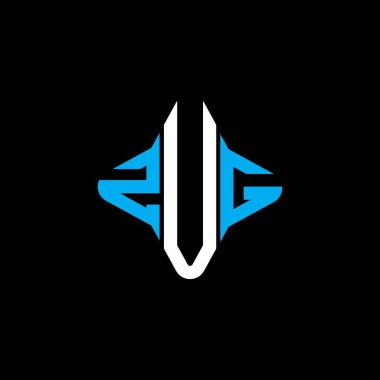 Vektör grafikli ZUG harf logosu yaratıcı tasarımı