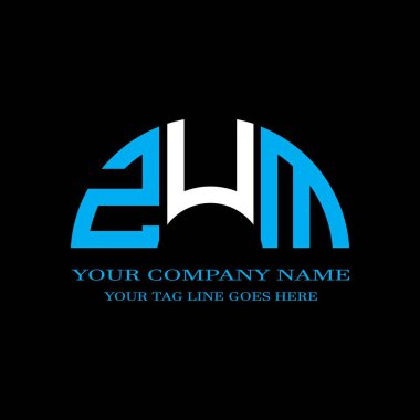 Vektör grafikli ZUM harf logosu yaratıcı tasarımı