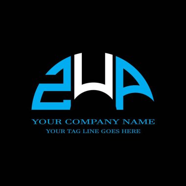 Vektör grafikli ZUP harf logosu yaratıcı tasarımı