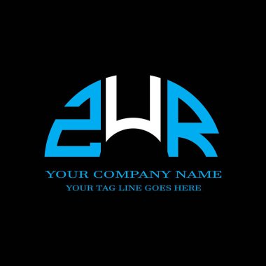 Vektör grafikli ZUR harf logosu yaratıcı tasarımı