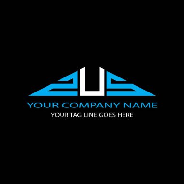 ZUS harfi logosu vektör grafikli yaratıcı tasarım