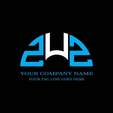Vektör grafikli ZUZ harf logosu yaratıcı tasarımı
