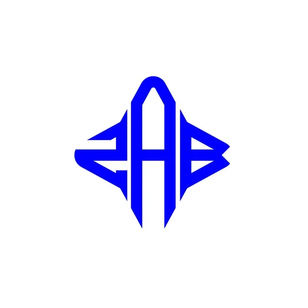 Logo Lettera Zab Design Creativo Con Grafica Vettoriale — Vettoriale Stock
