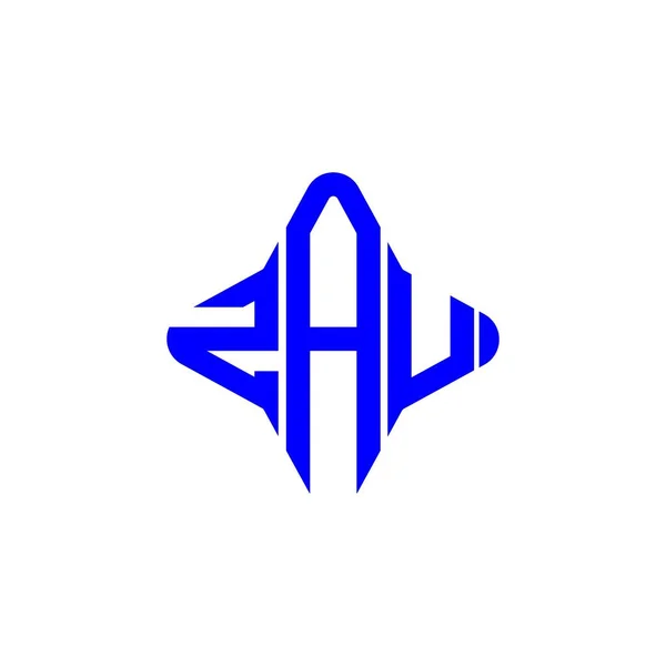 Logo Litery Zau Kreatywny Design Grafiką Wektorową — Wektor stockowy