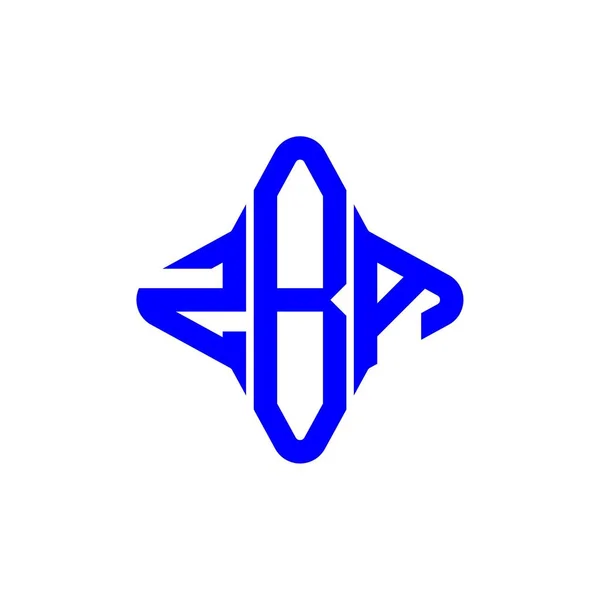 Logo Litery Zba Kreatywny Design Grafiką Wektorową — Wektor stockowy