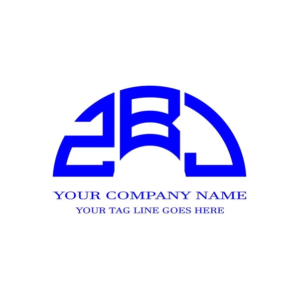 Zbj Letter Logo Creatief Ontwerp Met Vector Grafisch — Stockvector