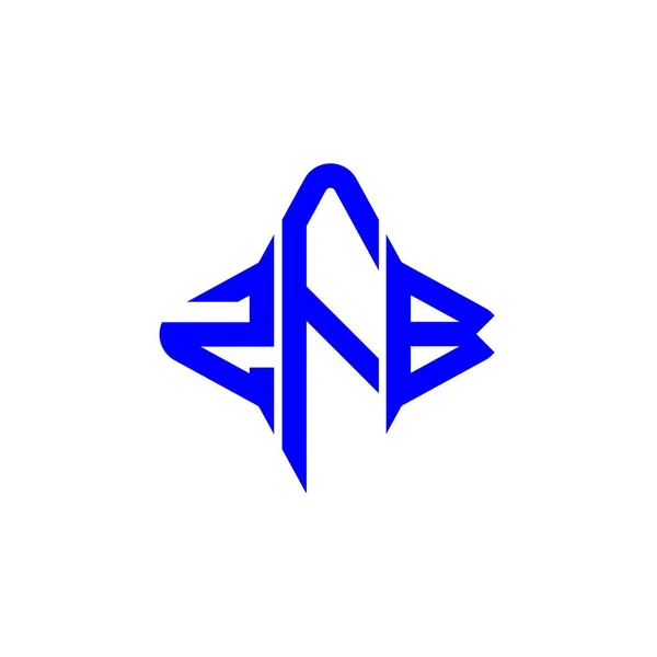 Logo Litery Zfb Kreatywny Design Grafiką Wektorową — Wektor stockowy