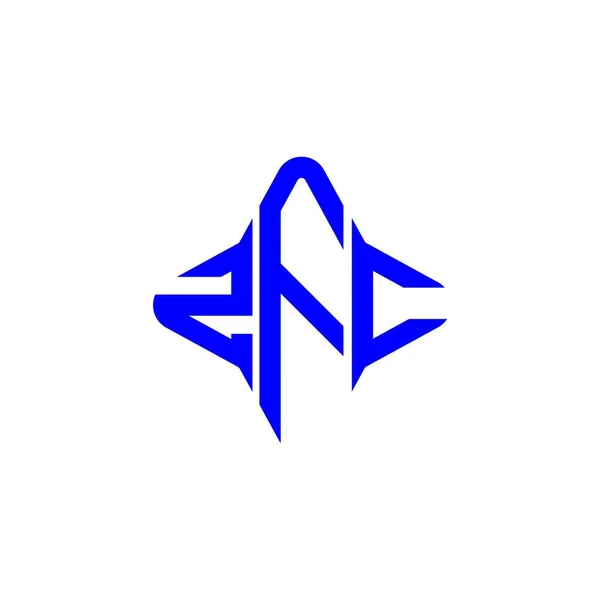 Zfc Letter Logo Creatief Ontwerp Met Vector Grafisch — Stockvector