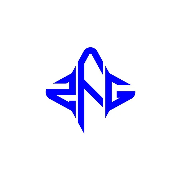 Logo Litery Zfg Kreatywny Design Grafiką Wektorową — Wektor stockowy