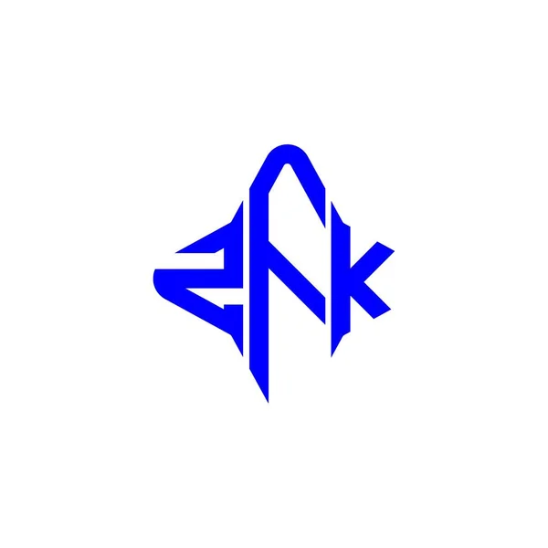 Logo Litery Zfk Kreatywny Design Grafiką Wektorową — Wektor stockowy