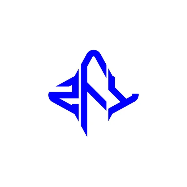 Zfy文字のロゴベクトルグラフィックと創造的なデザイン — ストックベクタ
