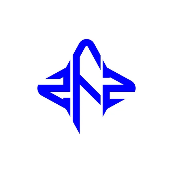 Logo Litery Zfz Kreatywny Design Grafiką Wektorową — Wektor stockowy