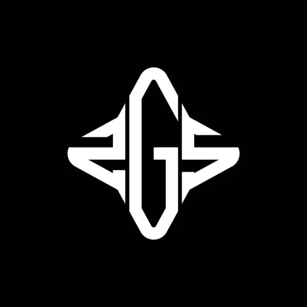 Zgs Λογότυπο Δημιουργικό Σχεδιασμό Διανυσματικό Γραφικό — Διανυσματικό Αρχείο