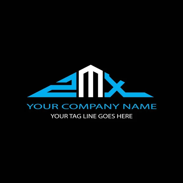 Zmx Brev Logotyp Kreativ Design Med Vektor Grafik — Stock vektor