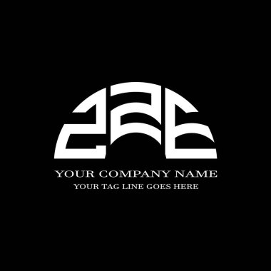 Vektör grafikli ZZE harf logosu yaratıcı tasarımı
