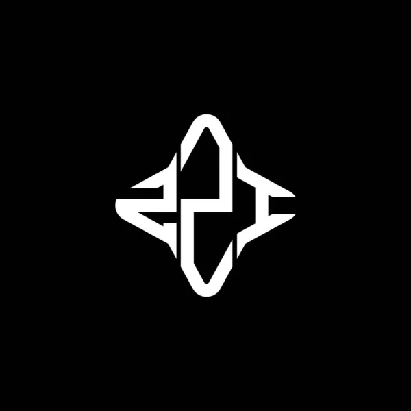 Zzi Letra Logo Diseño Creativo Con Gráfico Vectorial — Vector de stock