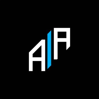 Vektör grafikli AA harfli yaratıcı logo tasarımı